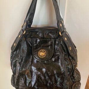 Marc By Marc Jacobs Large Black Patent Leather Bag